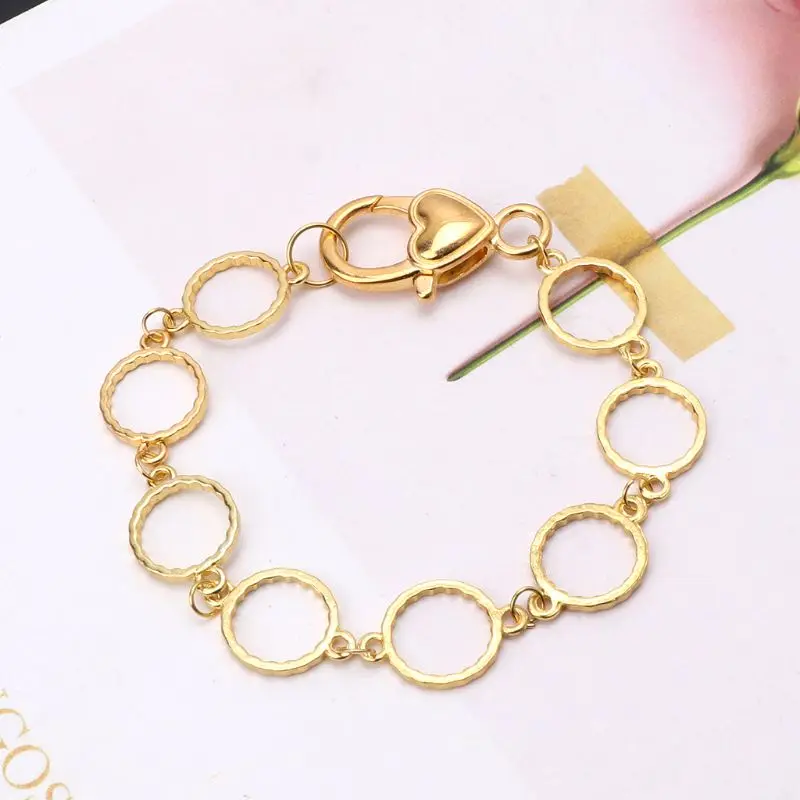 DIY Metal Blank Frame Chain Bracelet Round Heart Bezel Setting UV Resin Jewelry
DIY Metal Blank Frame Chain Bracelet Round Heart Bezel Setting UV Resin Jewelry