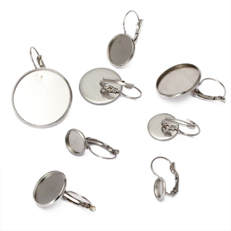 10pcs Stainless Steel French hook earring Cabochon 12mm 20mm Cameo Setting Blank base DIY Jewelry Findings Components
10pcs Stainless Steel French hook earring Cabochon 12mm 20mm Cameo Setting Blank base DIY Jewelry Findings Components