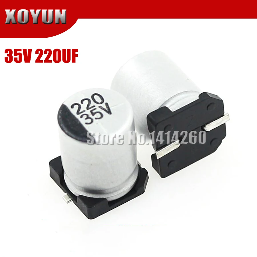 10PCS Electrolytic capacitor 35V220UF 8*10mm SMD aluminum electrolytic capacitor 220uf 35v
10PCS Electrolytic capacitor 35V220UF 8*10mm SMD aluminum electrolytic capacitor 220uf 35v