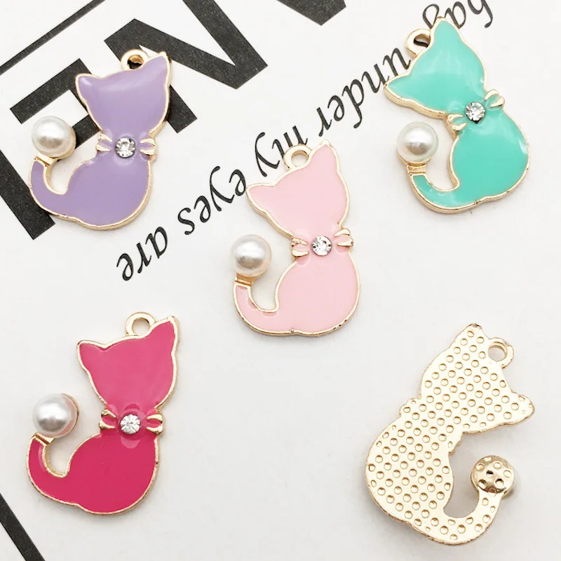 20pcs/lot colorful cat size 15*24mm pendant alloy enamel Charm DIY accessories of necklace bracelet headdress handmade fitting
20pcs/lot colorful cat size 15*24mm pendant alloy enamel Charm DIY accessories of necklace bracelet headdress handmade fitting
