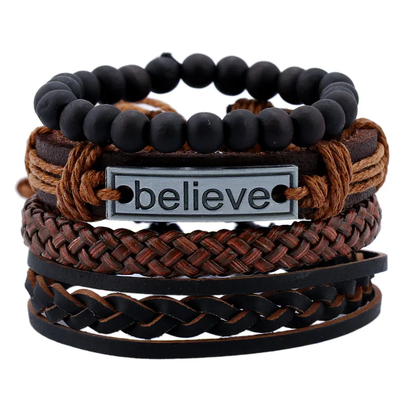 Stylish leather Braided Wrap bracelets Vintage DIY Wood Bead Handmade leather Wristband Hemp bracelets For Men Women Multilayer
Stylish leather Braided Wrap bracelets Vintage DIY Wood Bead Handmade leather Wristband Hemp bracelets For Men Women Multilayer