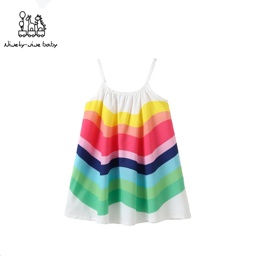 Dress for Girl Children Clothing Summer Baby Girls Sleeveless Rainbow Dresses Clothes Kids Cotton Chiffon Princess Dress Outfit
Dress for Girl Children Clothing Summer Baby Girls Sleeveless Rainbow Dresses Clothes Kids Cotton Chiffon Princess Dress Outfit