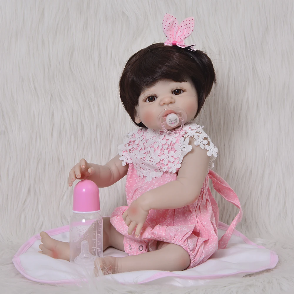 23" Reborn Baby Girl Doll Full Silicone Vinyl reborn toys Realistic Princess Baby Toy Doll For Children's Day Gifts brinquedos
23" Reborn Baby Girl Doll Full Silicone Vinyl reborn toys Realistic Princess Baby Toy Doll For Children's Day Gifts brinquedos