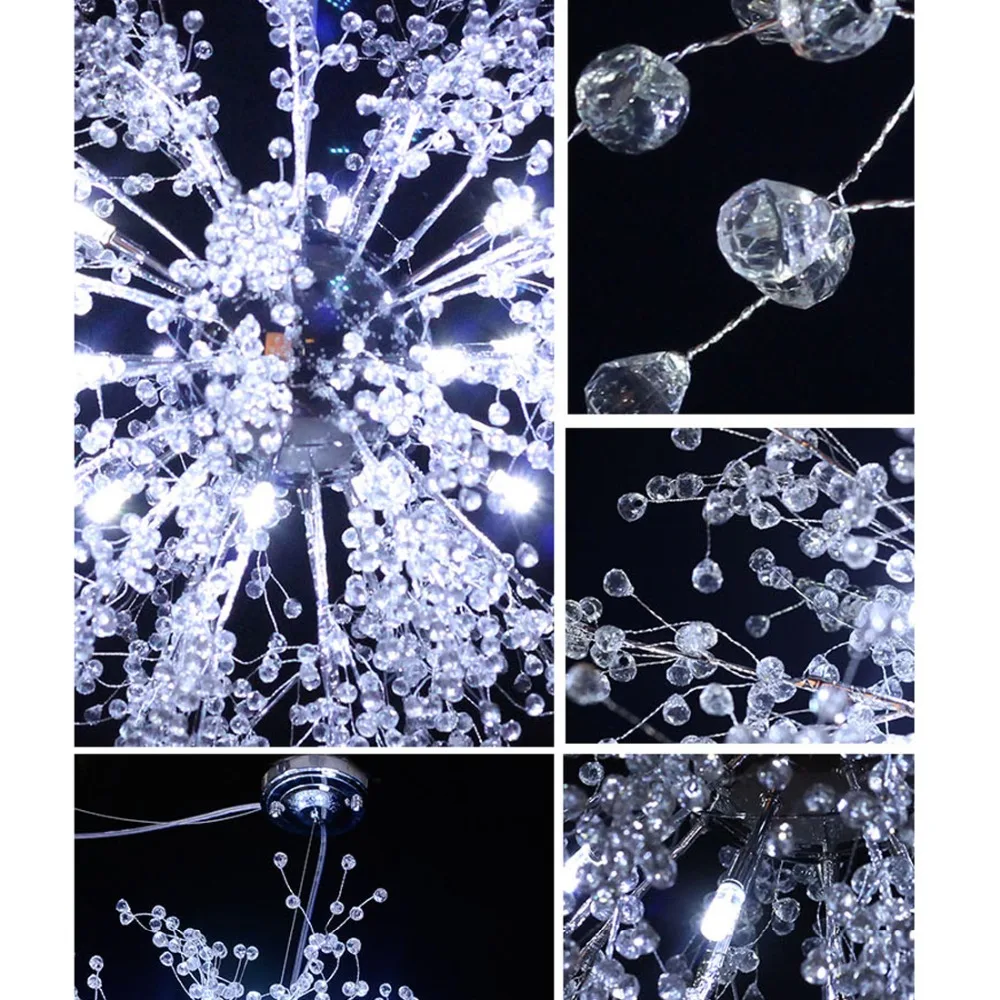 GDNS Firework LED Light Stainless Steel Crystal Chandelier Lighting Globe Dining Restaurant Decorative Luminaire Living Room
GDNS Firework LED Light Stainless Steel Crystal Chandelier Lighting Globe Dining Restaurant Decorative Luminaire Living Room