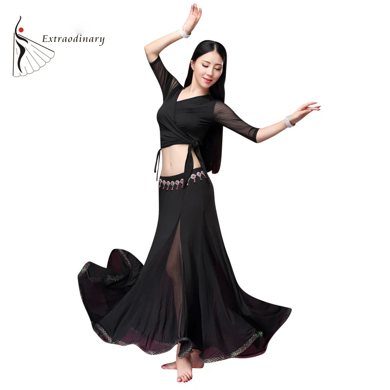 Women belly dance costume Top Skirt Waistcoat 3pcs Girls oriental belly dancing training clothes
Women belly dance costume Top Skirt Waistcoat 3pcs Girls oriental belly dancing training clothes