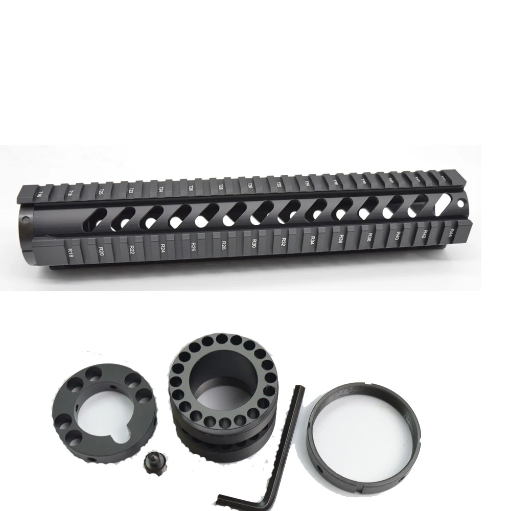 TriRock 12'' Length Free Float Rail Mounting System Quad Rail Handguard with End Cap M16 / AR-15 Hunting Accessories
TriRock 12'' Length Free Float Rail Mounting System Quad Rail Handguard with End Cap M16 / AR-15 Hunting Accessories