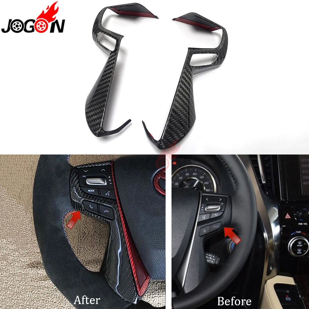 Real Carbon Fiber For Toyota Alphard Vellfire AH30 2016- 2019 Car Steering Wheel Panel Control Button Strip Cover Trim Molding
Real Carbon Fiber For Toyota Alphard Vellfire AH30 2016- 2019 Car Steering Wheel Panel Control Button Strip Cover Trim Molding