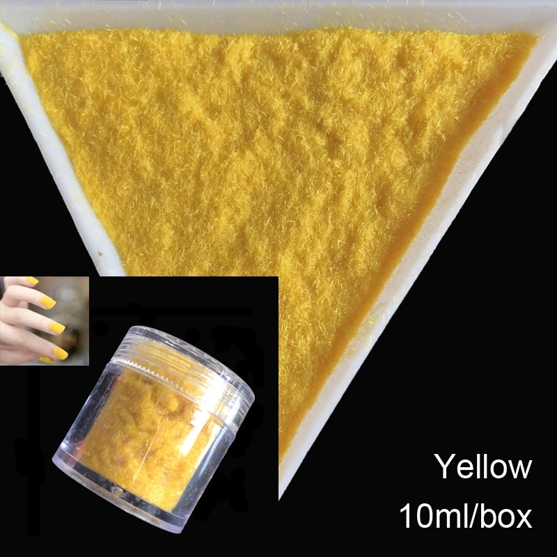 10ml/bottle 3D Candy Manicure Velvet Powder Yellow Nail Decoration Fuzzy Flocking Nylon Powder For Nail Glitter Art Tips 2416
10ml/bottle 3D Candy Manicure Velvet Powder Yellow Nail Decoration Fuzzy Flocking Nylon Powder For Nail Glitter Art Tips 2416