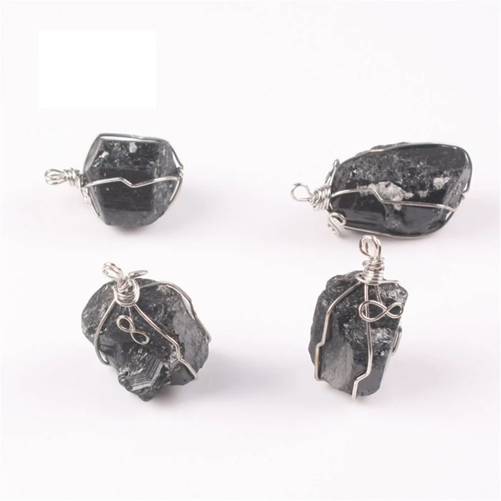 24pcs New Punk Rock Natural Black Tourmaline Stone Charms Nuggets Handmade Wired Pendulum Dangle Stone Pendants DIY Making Free
24pcs New Punk Rock Natural Black Tourmaline Stone Charms Nuggets Handmade Wired Pendulum Dangle Stone Pendants DIY Making Free