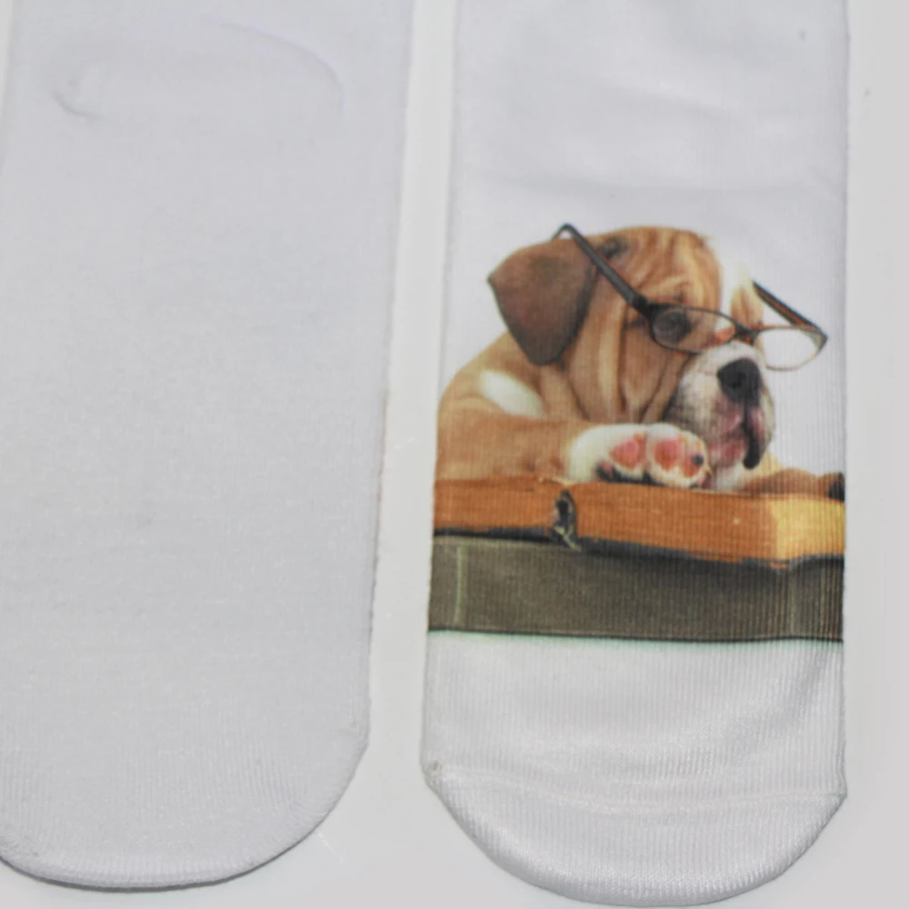 Hot 3D Print Socks Low Cut Ankle Socks Women White Color Dog With Glasses Pattern Summer Comfortable Cotton Casual Sock Meias
Hot 3D Print Socks Low Cut Ankle Socks Women White Color Dog With Glasses Pattern Summer Comfortable Cotton Casual Sock Meias