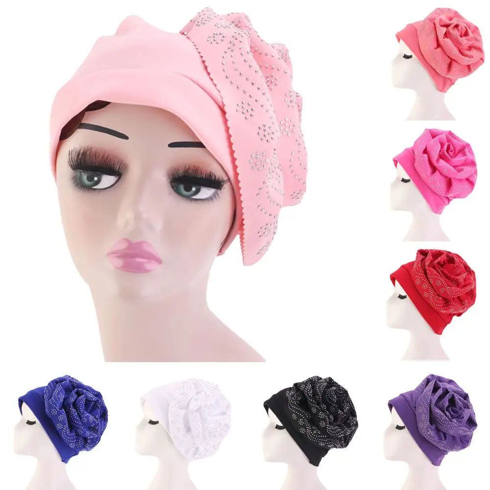 Women Muslim Bonnet Beanie Turban Hat Big Flower Head Scarf Wrap Chemo Cap Arab Hot Drilling Islamic Hair Loss Accessories New
Women Muslim Bonnet Beanie Turban Hat Big Flower Head Scarf Wrap Chemo Cap Arab Hot Drilling Islamic Hair Loss Accessories New