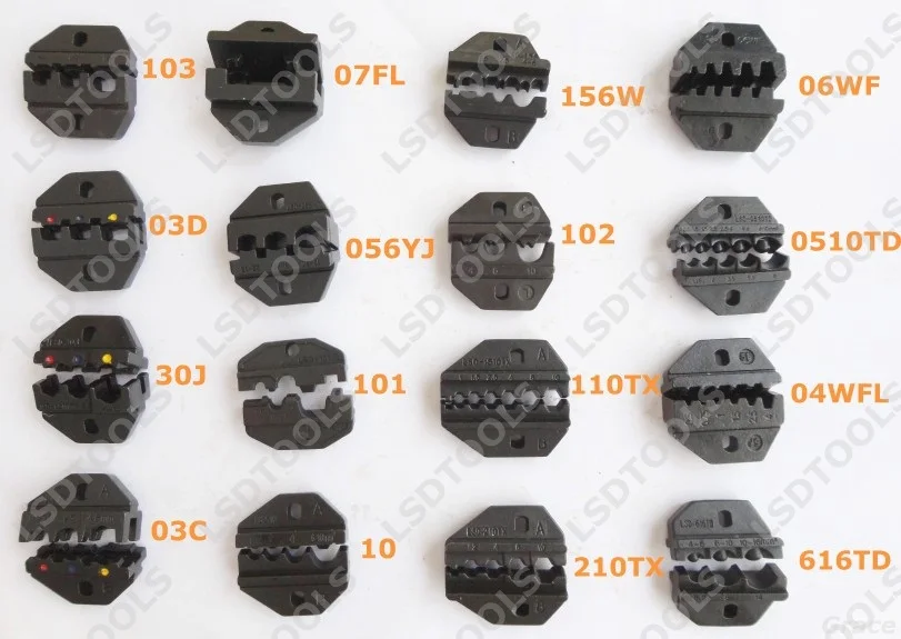 replaceable crimping die set for crimp different terminal crimping sie set for EM-6B2/AM-10/30 electric crimping die sets jaws
replaceable crimping die set for crimp different terminal crimping sie set for EM-6B2/AM-10/30 electric crimping die sets jaws