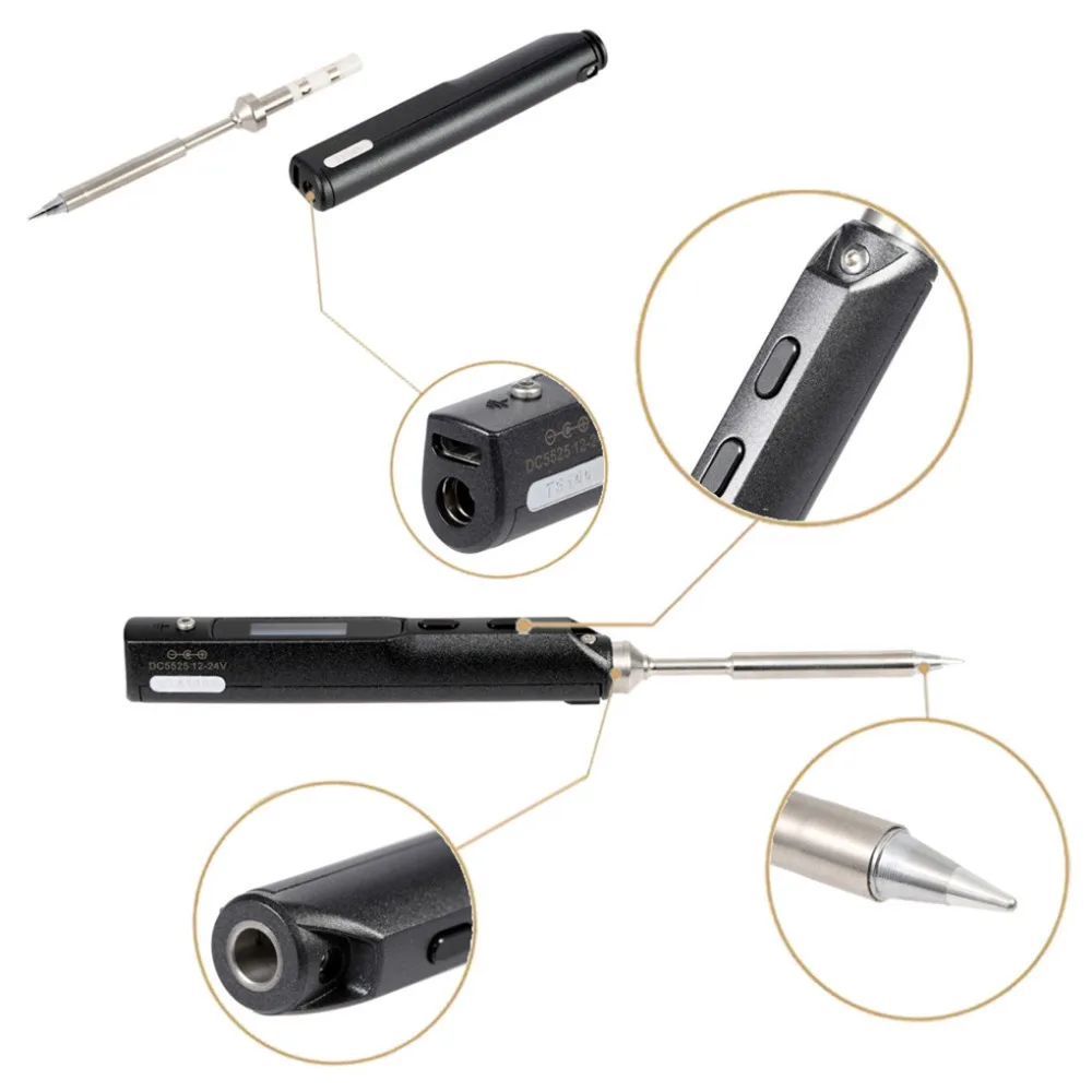 Soldering Iron Mini Digital 12-24V OLED Programable Interface Welding Station Built-In STM32 400W Electronics Engineer Tools
Soldering Iron Mini Digital 12-24V OLED Programable Interface Welding Station Built-In STM32 400W Electronics Engineer Tools