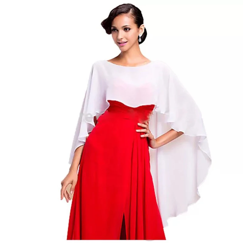 Chiffon Bolero Capes For Evening Dress Long Bridal Shawl and Wraps Wedding Cover Up jacket Shrug
Chiffon Bolero Capes For Evening Dress Long Bridal Shawl and Wraps Wedding Cover Up jacket Shrug