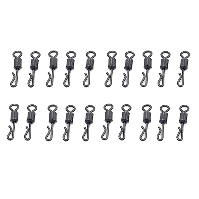 20Pcs/Lot Large Long Body Q-Shaped Black Quick Change Swivels for Carp Fishing Accessories Size 4# Fishing Terminal Tackle Pesca
20Pcs/Lot Large Long Body Q-Shaped Black Quick Change Swivels for Carp Fishing Accessories Size 4# Fishing Terminal Tackle Pesca