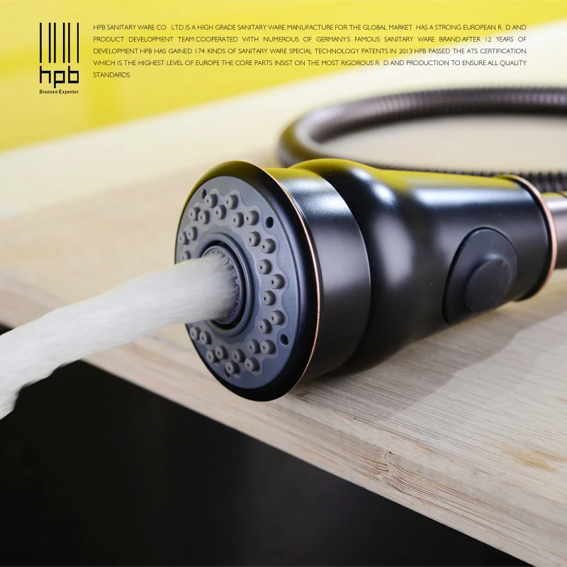 HPB 2 Functions Kitchen Pull out Sprayer Heads High Pressure Water Saving Oil Rubbed Bronze Kitchen Sprayer Nozzle H7405
HPB 2 Functions Kitchen Pull out Sprayer Heads High Pressure Water Saving Oil Rubbed Bronze Kitchen Sprayer Nozzle H7405