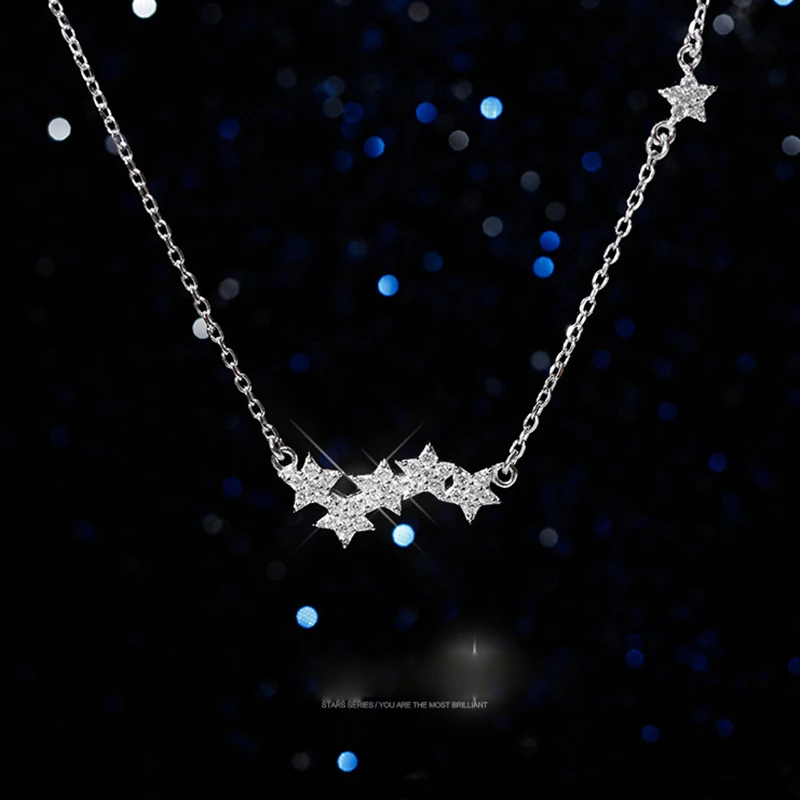 New Fashion Multi-Piece Five-pointed Star Pendant Necklace Silver Color Choker Party Jewelry Female Clavicle Chain Pentagon
New Fashion Multi-Piece Five-pointed Star Pendant Necklace Silver Color Choker Party Jewelry Female Clavicle Chain Pentagon