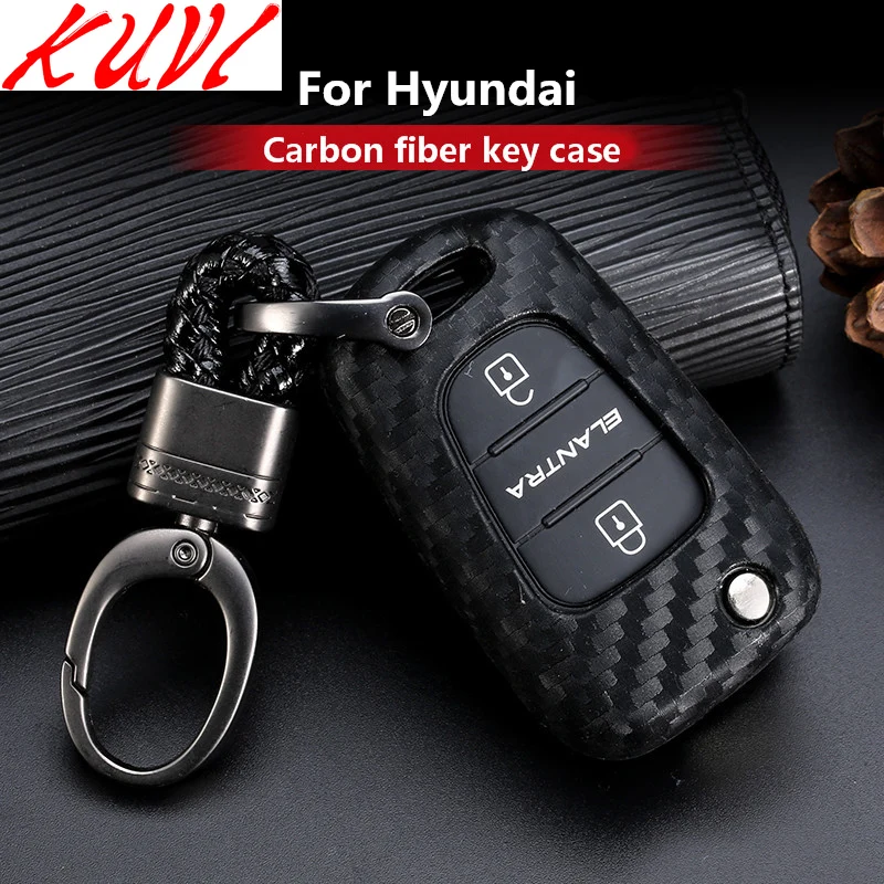 Новый силиконовый чехол для ключа из углеродного волокна Kia K2 K5 Sportage Sorento Hyundai i20 i30