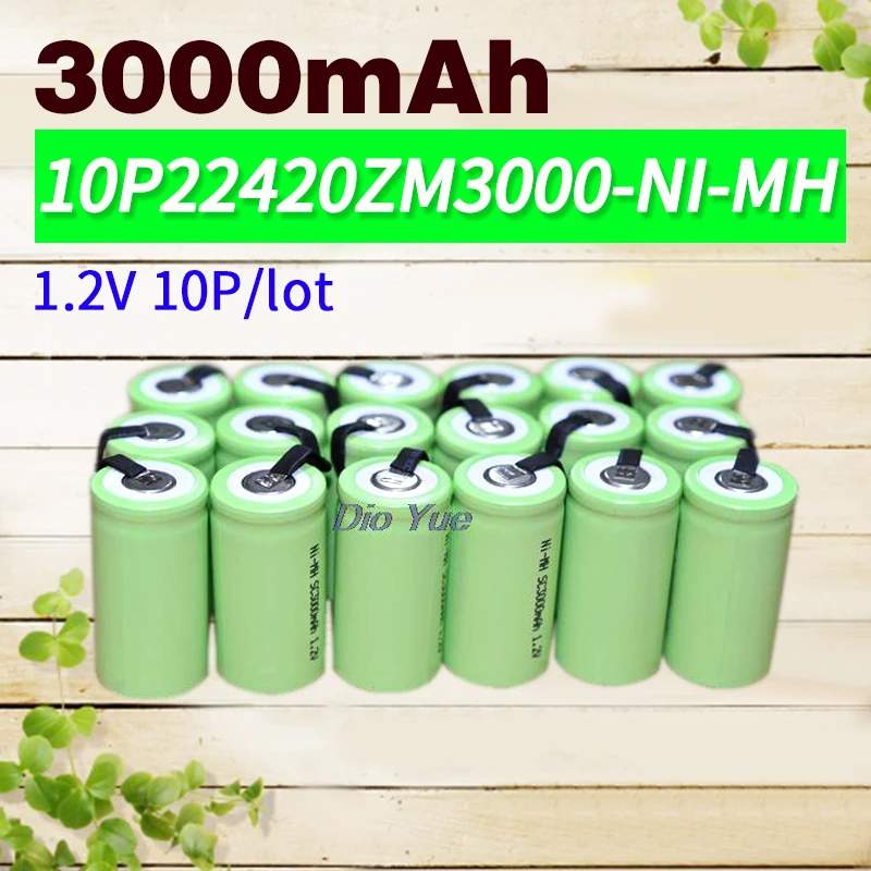 Apexway 10Pcs/Lot 3000mAh 1.2V Sub C SC Ni-MH NiMH Rechargeable Battery Batteries
Apexway 10Pcs/Lot 3000mAh 1.2V Sub C SC Ni-MH NiMH Rechargeable Battery Batteries