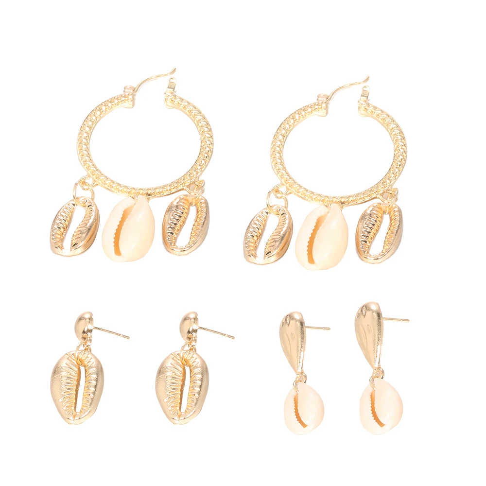 3 Pairs /set Stud earring 2019 New Europe Simple Cute gold Beach Sea Shell Conch Shape Earrings Women Jewelry Gift
3 Pairs /set Stud earring 2019 New Europe Simple Cute gold Beach Sea Shell Conch Shape Earrings Women Jewelry Gift