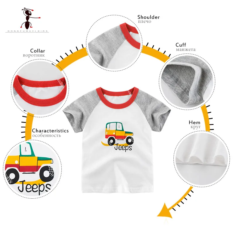 Kung Fu Ant 2019 New Summer Casual Boys T-shirt Cotton Short Sleeve O-neck Baby Clothes Car Baby T-shirt Clothes For 2T-8T Kids
Kung Fu Ant 2019 New Summer Casual Boys T-shirt Cotton Short Sleeve O-neck Baby Clothes Car Baby T-shirt Clothes For 2T-8T Kids