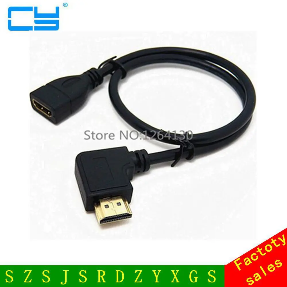 90 Degree Right Angled High Speed 0.5m HDMI-compatible male to HDMI female Cable V1.4 for Audio TV 1080P DVD Projector
90 Degree Right Angled High Speed 0.5m HDMI-compatible male to HDMI female Cable V1.4 for Audio TV 1080P DVD Projector