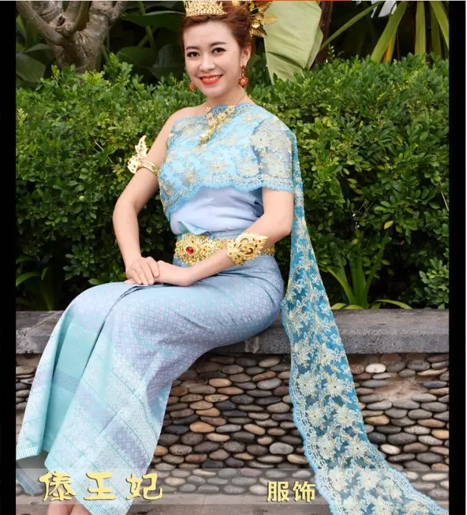 Thai Clothing Thailand Traditional Dress Woman Festival dresses Summer Lace Vintage Blue
Thai Clothing Thailand Traditional Dress Woman Festival dresses Summer Lace Vintage Blue