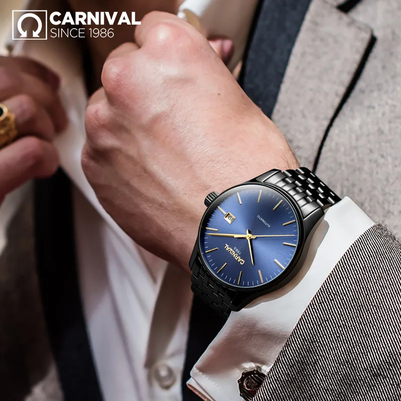 2021 Fashion CARNIVAL Top Luxury Brand Leather Watch Men Automatic Mechanical Wristwatch Men Stainless Steel Watches Reloj Hombr
2021 Fashion CARNIVAL Top Luxury Brand Leather Watch Men Automatic Mechanical Wristwatch Men Stainless Steel Watches Reloj Hombr
