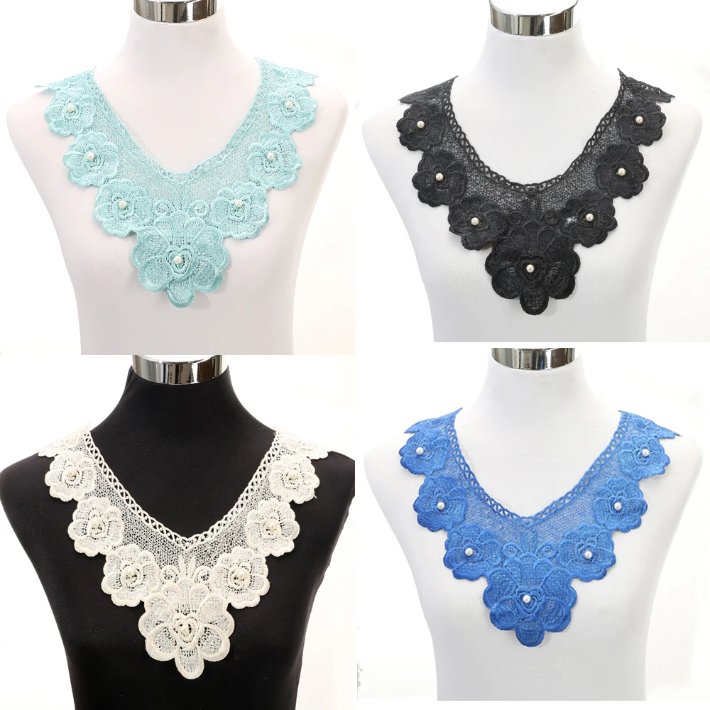 1pc Multicolors Embroidered Lace Neckline Collar Handmade Motif Applique Venise Patches For Fashion Design 29*31cm
1pc Multicolors Embroidered Lace Neckline Collar Handmade Motif Applique Venise Patches For Fashion Design 29*31cm