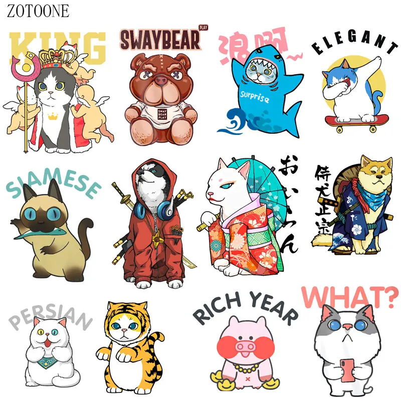 ZOTOONE Cute cartoon animal heat transfer vinyl heat transfer ironing sticker DIY cat dog clothing patch micro chapter hot press
ZOTOONE Cute cartoon animal heat transfer vinyl heat transfer ironing sticker DIY cat dog clothing patch micro chapter hot press