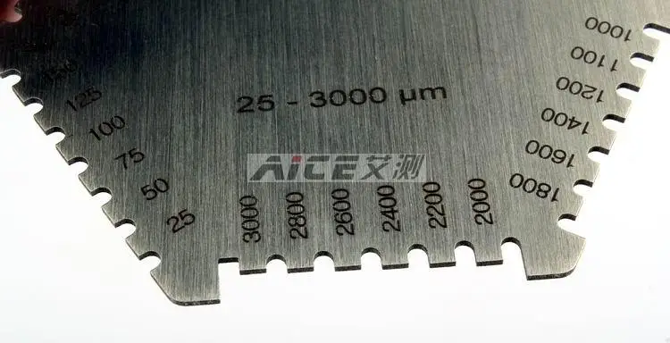 Stainless steel hexagonal wet film comb Wet film thickness gauge Wet film comb Wet film card Comb 25-3000um
Stainless steel hexagonal wet film comb Wet film thickness gauge Wet film comb Wet film card Comb 25-3000um