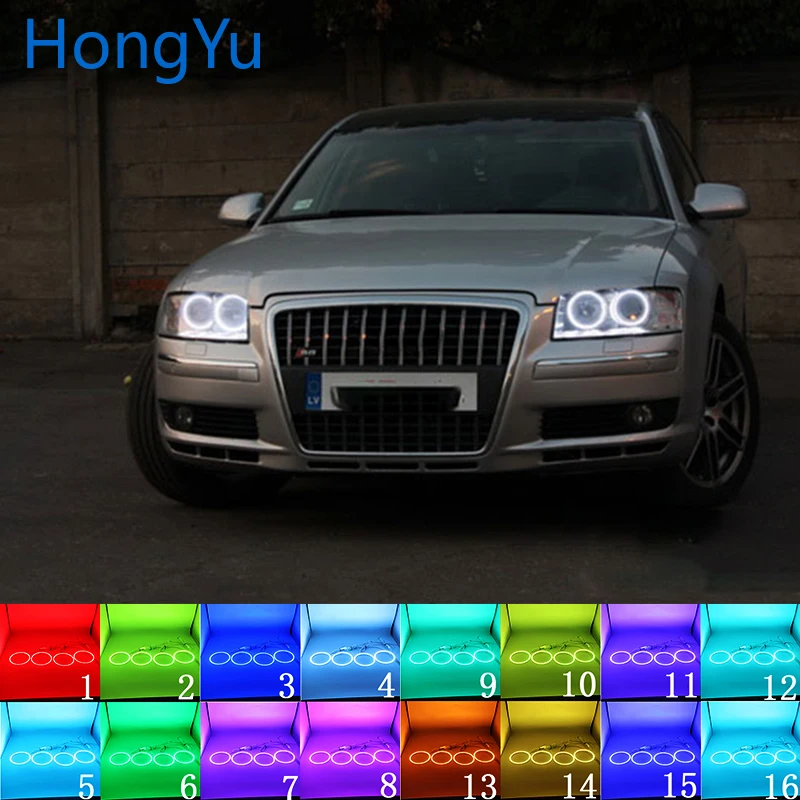 Для Audi A8 S8 2004 2005-2009 аксессуары последняя фара многоцветный RGB LED Ангельские Глазки Halo Ring Eye DRL RF пульт дистанционного управления
Для Audi A8 S8 2004 2005-2009 аксессуары последняя фара многоцветный RGB LED Ангельские Глазки Halo Ring Eye DRL RF пульт дистанционного управления