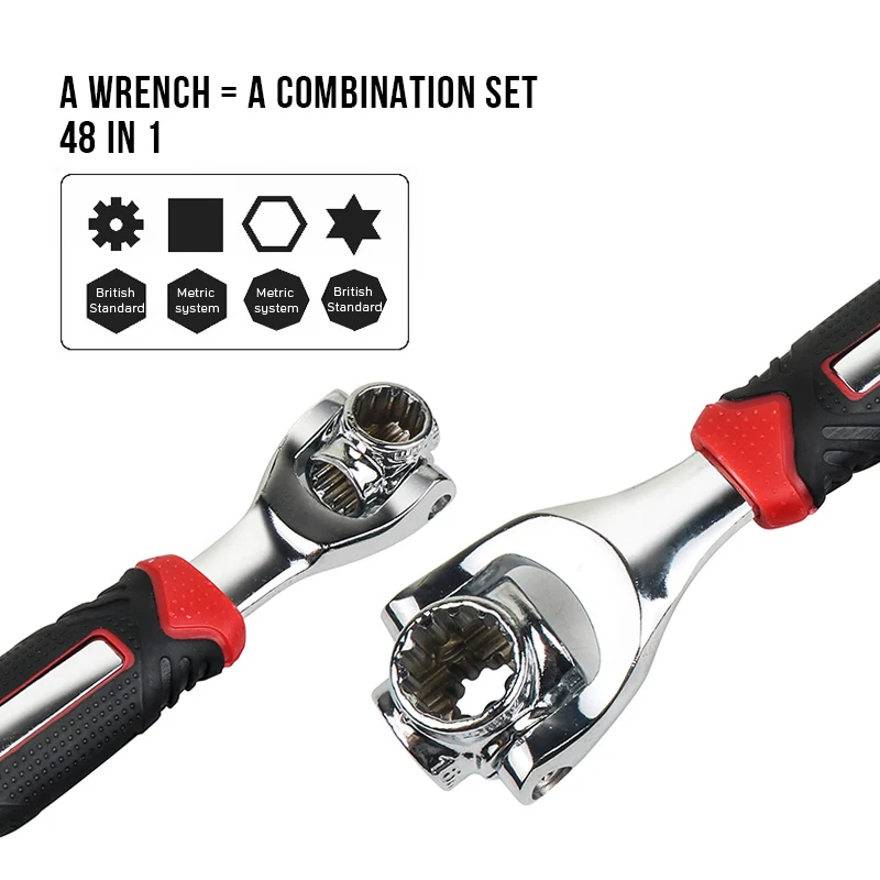 Multi-function Universal Quick Snap Grip Wrench Tiger Wrench Tools Socket Works with Spline Bolts Torx Universial Furniture Car
Multi-function Universal Quick Snap Grip Wrench Tiger Wrench Tools Socket Works with Spline Bolts Torx Universial Furniture Car