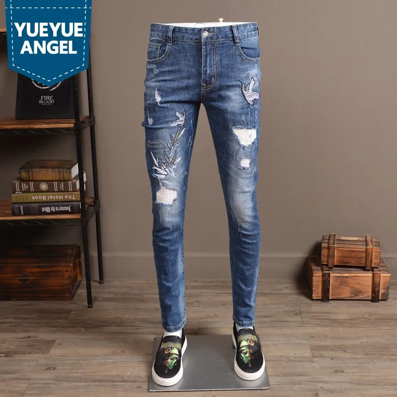 Jeans Masculino Fashion Brand Men Jeans Full Length Slim Fit Pencil Pant Man Casual Embroidery Classic Distressed Jean Man
Jeans Masculino Fashion Brand Men Jeans Full Length Slim Fit Pencil Pant Man Casual Embroidery Classic Distressed Jean Man