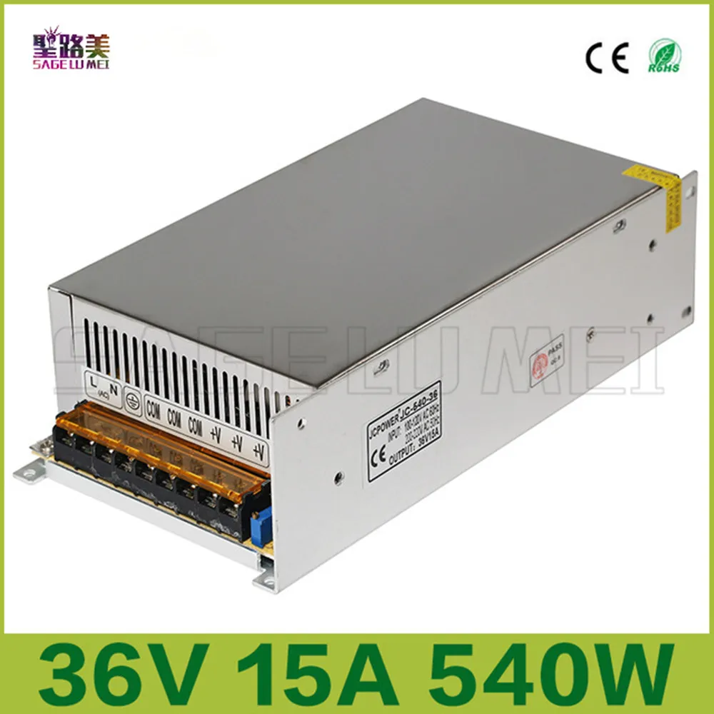 Универсальный Регулируемый импульсный источник питания DC36V 15A 540W светодиодный