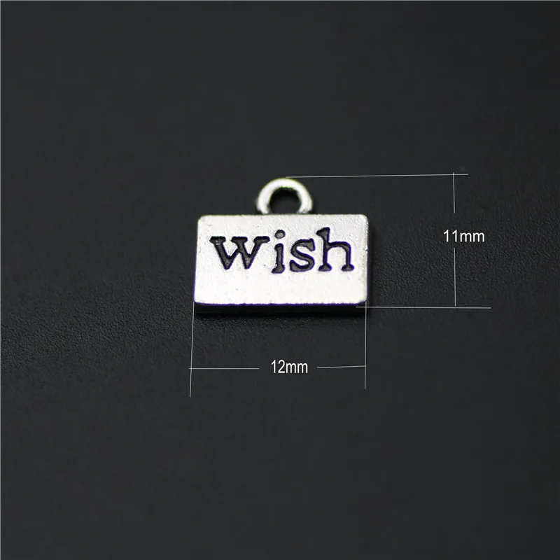High Quality 50 Pieces/Lot 11mm*12mm Antique Silver Plated Diy Handmade Metal Letter Wish Tag Charms For Jewelry Making
High Quality 50 Pieces/Lot 11mm*12mm Antique Silver Plated Diy Handmade Metal Letter Wish Tag Charms For Jewelry Making
