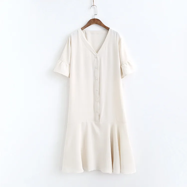Summer Half Sleeve Dress V Neck Solid Mid Calf Office Lady Women Summer Spring Clothing Black White D61778
Summer Half Sleeve Dress V Neck Solid Mid Calf Office Lady Women Summer Spring Clothing Black White D61778