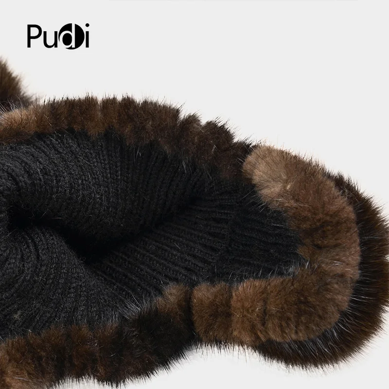 Pudi HF7028 women mink fur hat women's winter hats Genuine Mink Fur Knitted Earcuff Hat Cap Beanie fox fur pom pom
Pudi HF7028 women mink fur hat women's winter hats Genuine Mink Fur Knitted Earcuff Hat Cap Beanie fox fur pom pom