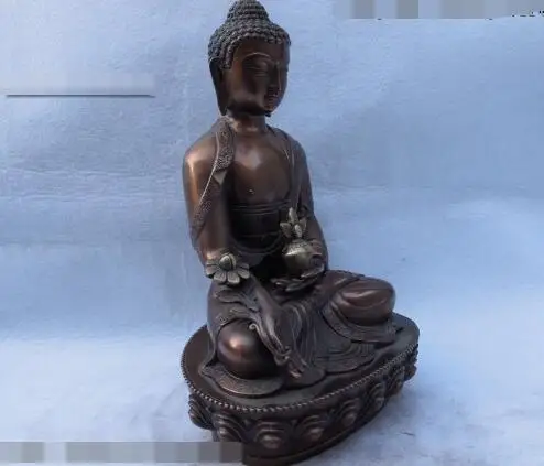 S03522 Tibet Buddhism Temple Red Bronze Copper Bhaisajyaguru Shakyamuni Buddha Statue
S03522 Tibet Buddhism Temple Red Bronze Copper Bhaisajyaguru Shakyamuni Buddha Statue