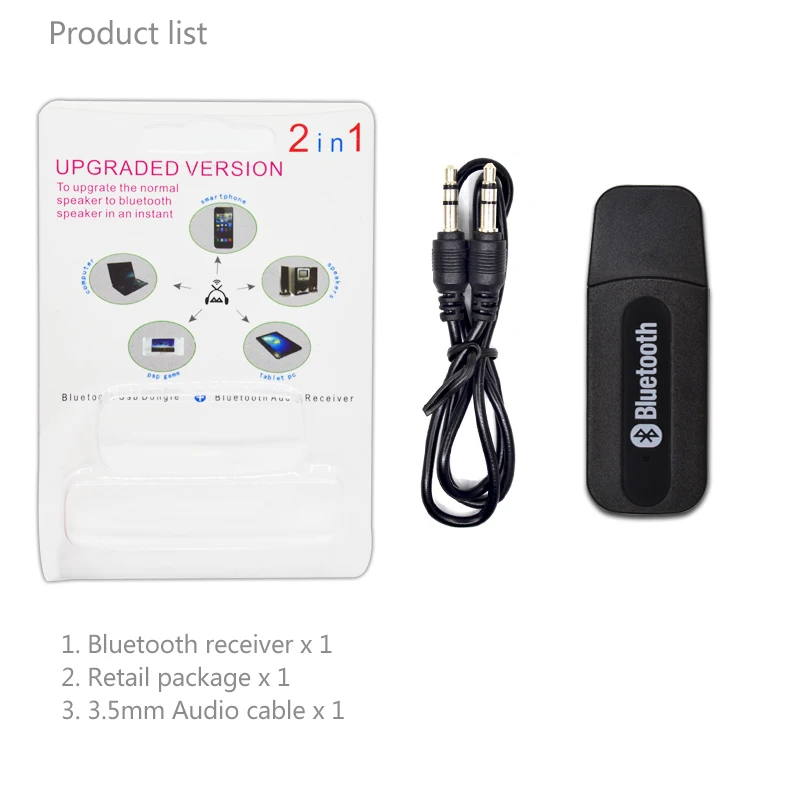 Беспроводной usb bluetooth приемник мм 3 5 Jack аудио автомобильный Bluetooth Aux стерео