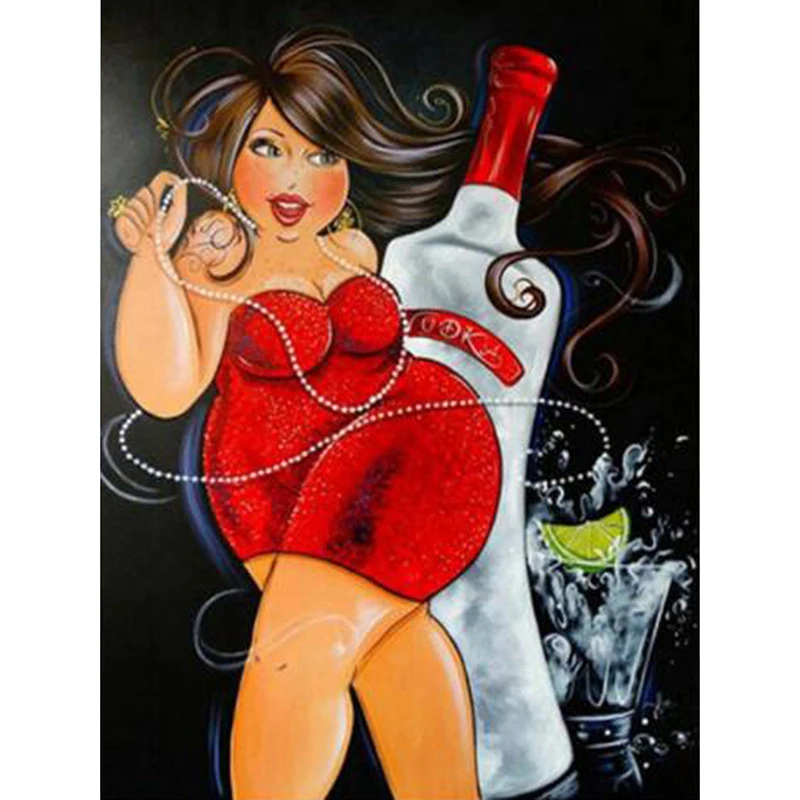 5D DIY Round Diamond Painting Full Drill Diamond Embroidery Beauty and Wine Bottle Pattern Cross Stitch Wall Stickers
5D DIY Round Diamond Painting Full Drill Diamond Embroidery Beauty and Wine Bottle Pattern Cross Stitch Wall Stickers