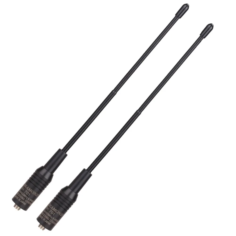 2 шт. Алмазная RH 701 SMA F Женская Двухдиапазонная VHF/UHF 144/430MHz Антенна для Baofeng UV5R UV82 BF888S