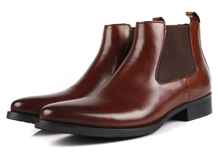 England Style Men Fashion Pointed Toes Business Dress Shoes Men Autumn Winter Genuine Leather Elastic Slip On Short Boots
England Style Men Fashion Pointed Toes Business Dress Shoes Men Autumn Winter Genuine Leather Elastic Slip On Short Boots