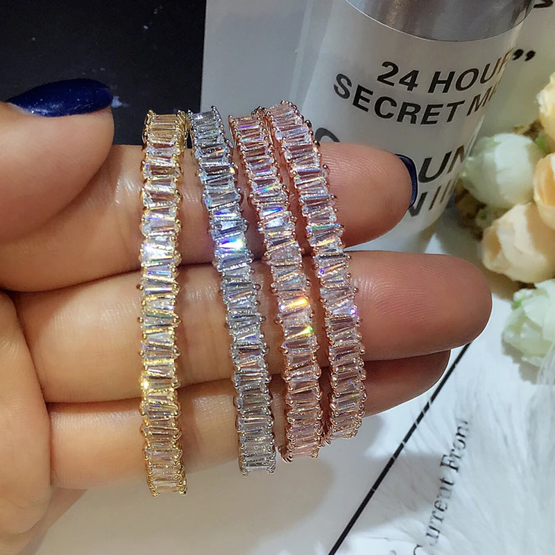 Luxury Normal Cubic Zirconia Baguette Bracelet Bangles Fashion Jewelry Man Women Gold Color Cuff Bracelets Birthday Gifts B-021
Luxury Normal Cubic Zirconia Baguette Bracelet Bangles Fashion Jewelry Man Women Gold Color Cuff Bracelets Birthday Gifts B-021
