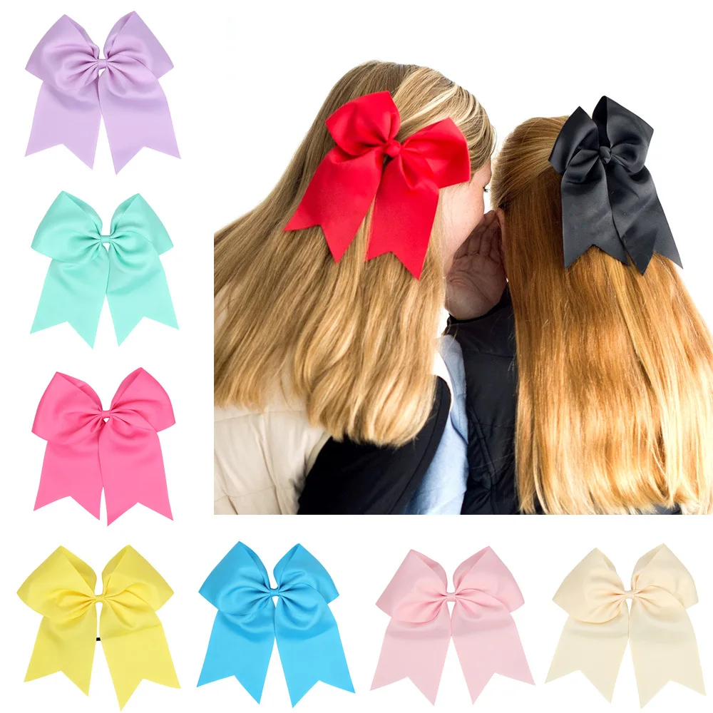 21Pcs 7 Inch Girls Grosgrain Ribbon Hair Bow With Elastic Bands Solid Cheerleading Bow For Accessories
21Pcs 7 Inch Girls Grosgrain Ribbon Hair Bow With Elastic Bands Solid Cheerleading Bow For Accessories