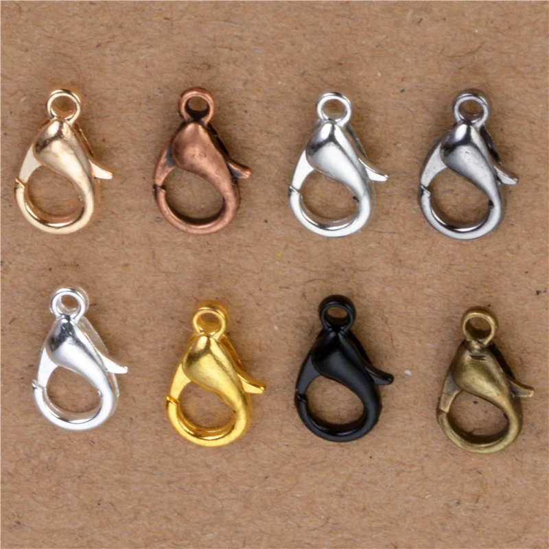 12mm 50pcs/lot 8Colors Alloy Lobster Clasp Hooks For Necklace&Bracelet Chain DIY Jewelry Findings
12mm 50pcs/lot 8Colors Alloy Lobster Clasp Hooks For Necklace&Bracelet Chain DIY Jewelry Findings