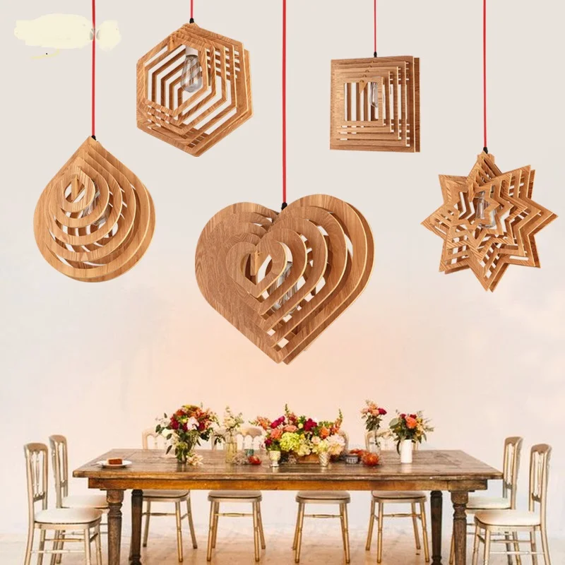 Nordic wood pendant light restaurant lights bedroom kids room lamp cafe romantic creative personality heart star lamp Zb52
Nordic wood pendant light restaurant lights bedroom kids room lamp cafe romantic creative personality heart star lamp Zb52