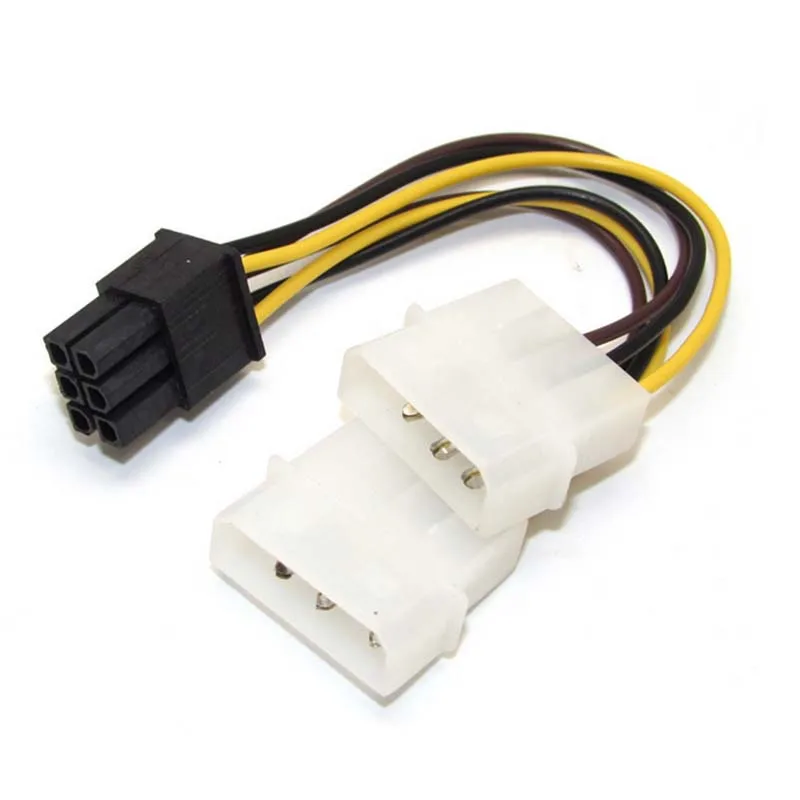 Двойной 4-контактный Molex IDE к 6-контактной графической карте PCI-E, кабель питания, адаптер, шнур, Новинка
Двойной 4-контактный Molex IDE к 6-контактной графической карте PCI-E, кабель питания, адаптер, шнур, Новинка