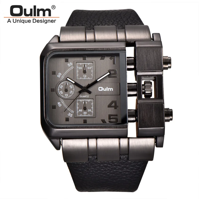 Square Dial Oulm Watch 3364 Men's Quartz Clock Big Size PU Leather Casual Wristwatch Unique Male Sport Watches relogio masculino
Square Dial Oulm Watch 3364 Men's Quartz Clock Big Size PU Leather Casual Wristwatch Unique Male Sport Watches relogio masculino