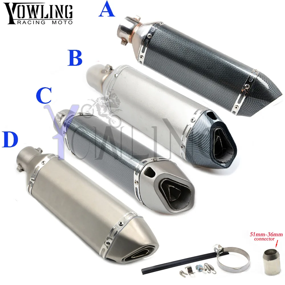 Глушитель выхлопной трубы для мотоцикла 51 мм/36 мм YAMAHA YZ WR SEROW TTR XT 50 80 85 90 100 125 225 230 250